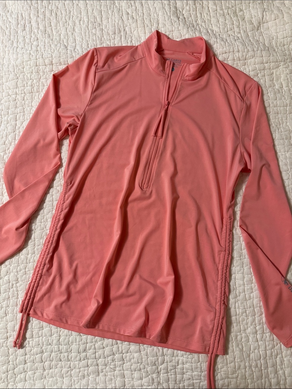 Carve Design Coral Quarter-Zip Active Sun Top